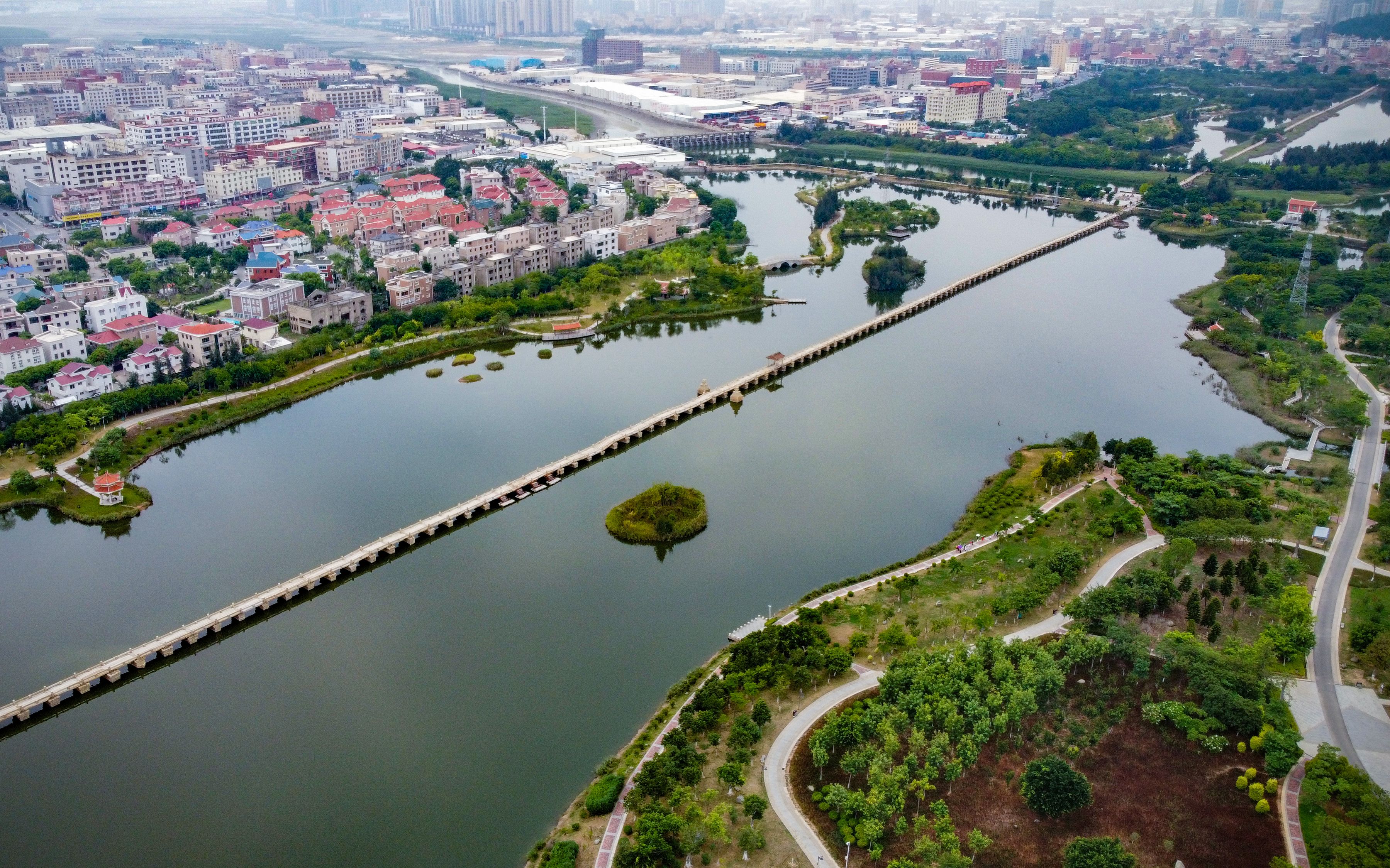 安平桥全景图片
