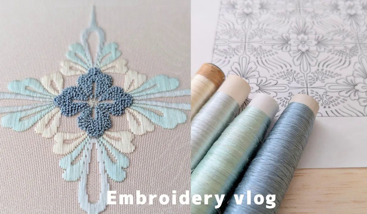 【静彩 = shizusa =】鳥襷图案日本刺绣教程