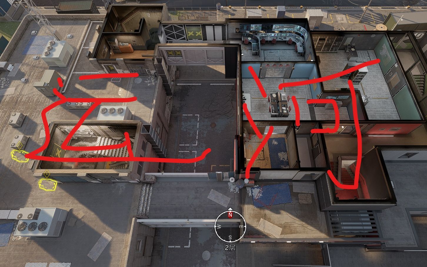 彩虹六号r6运河地图教学萌新向