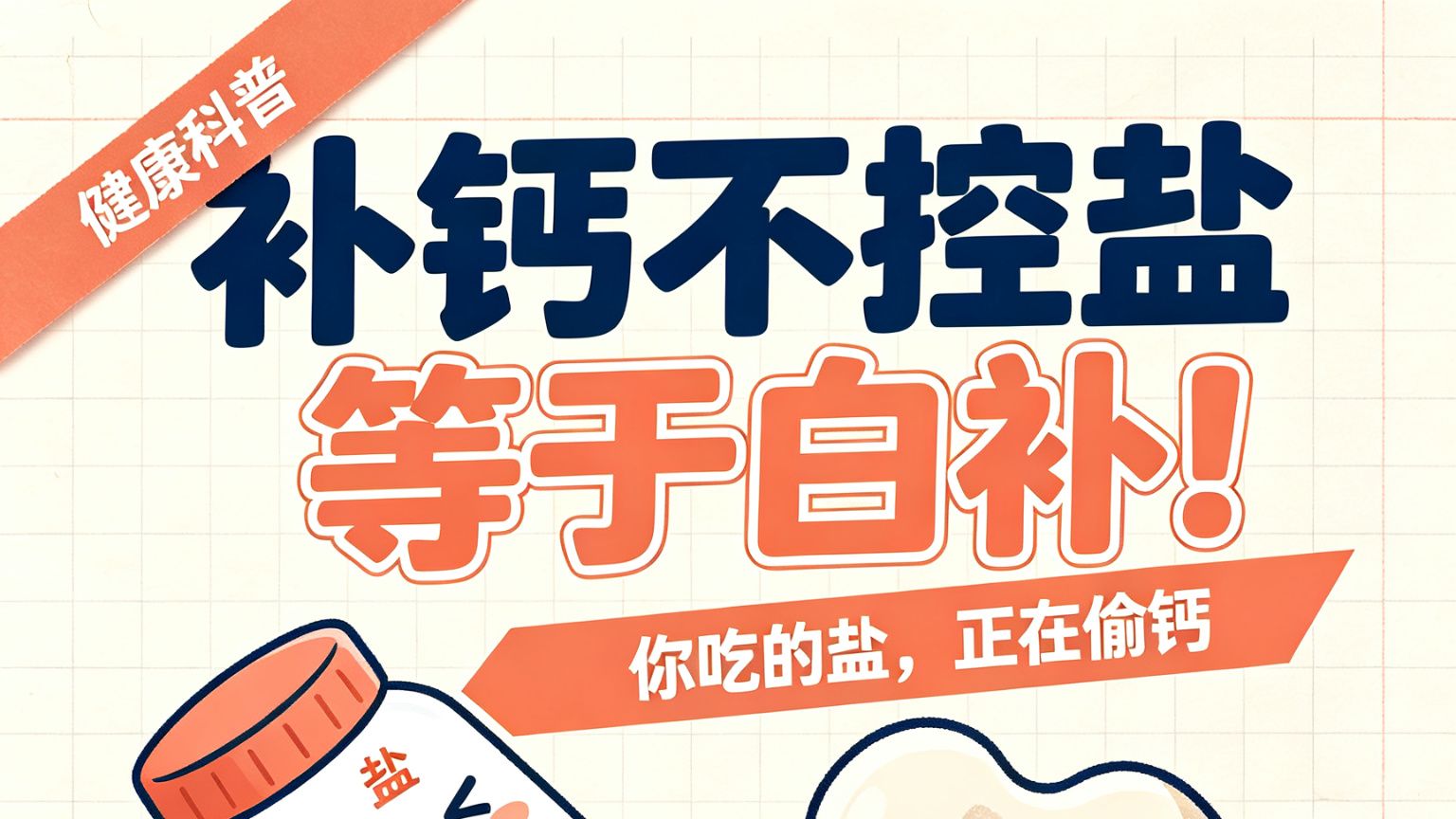 补钙不控盐等于白补！你吃的盐正在偷钙🧂