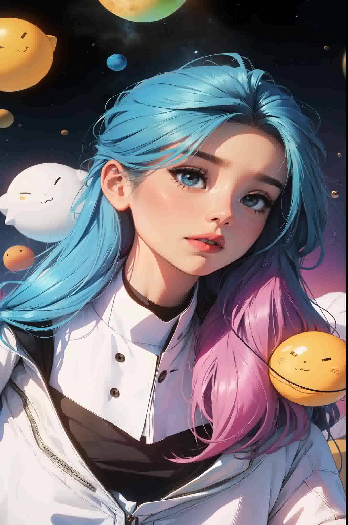 美丽女神阿佛洛狄忒的全身肖像彩色玻璃风格