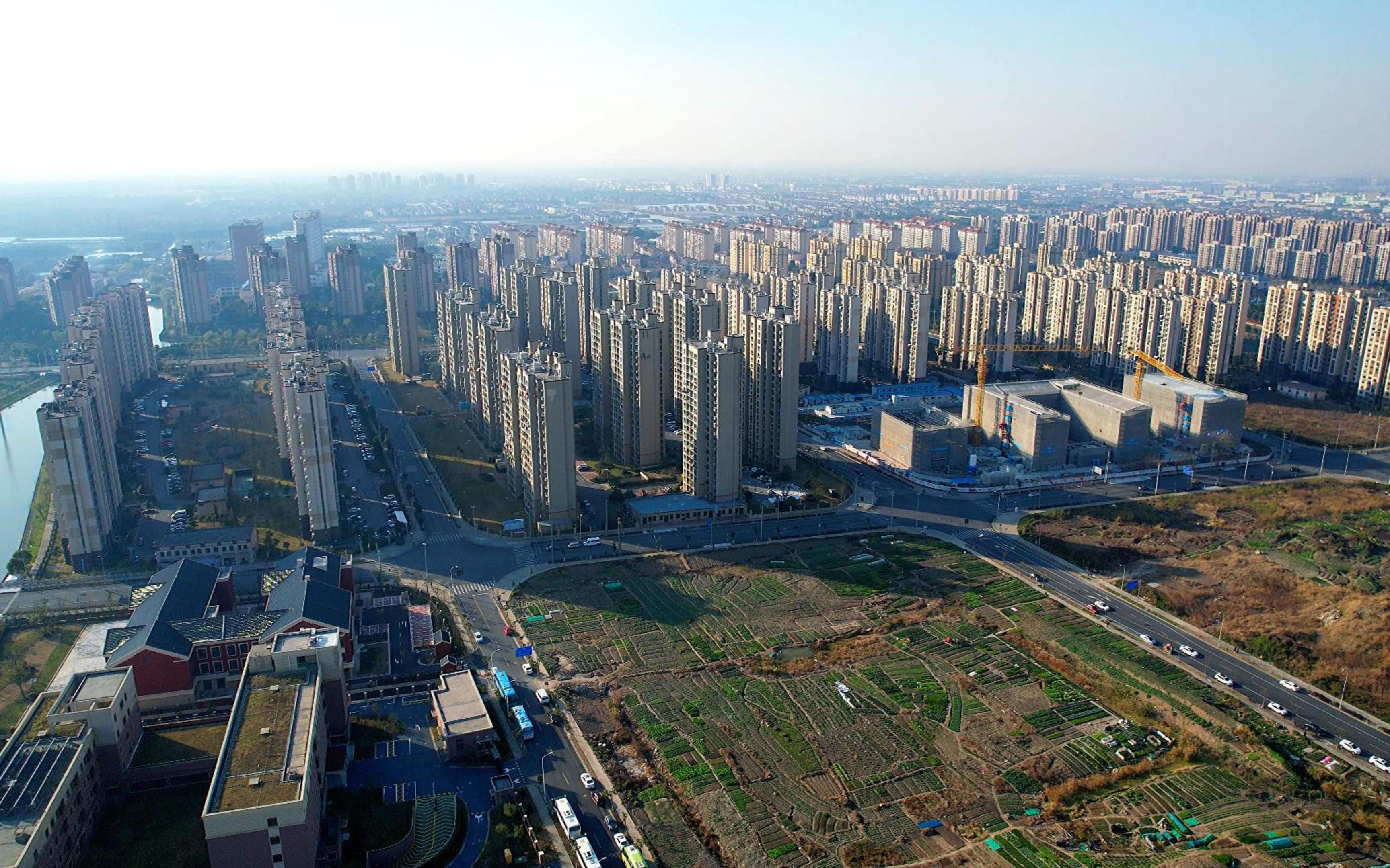 航拍上海市惠南镇19_哔哩哔哩_bilibili