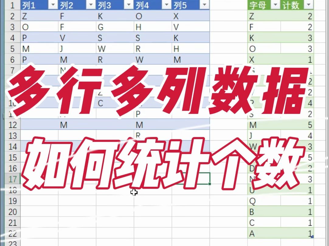 多行多列数据如何统计个数哔哩哔哩bilibili