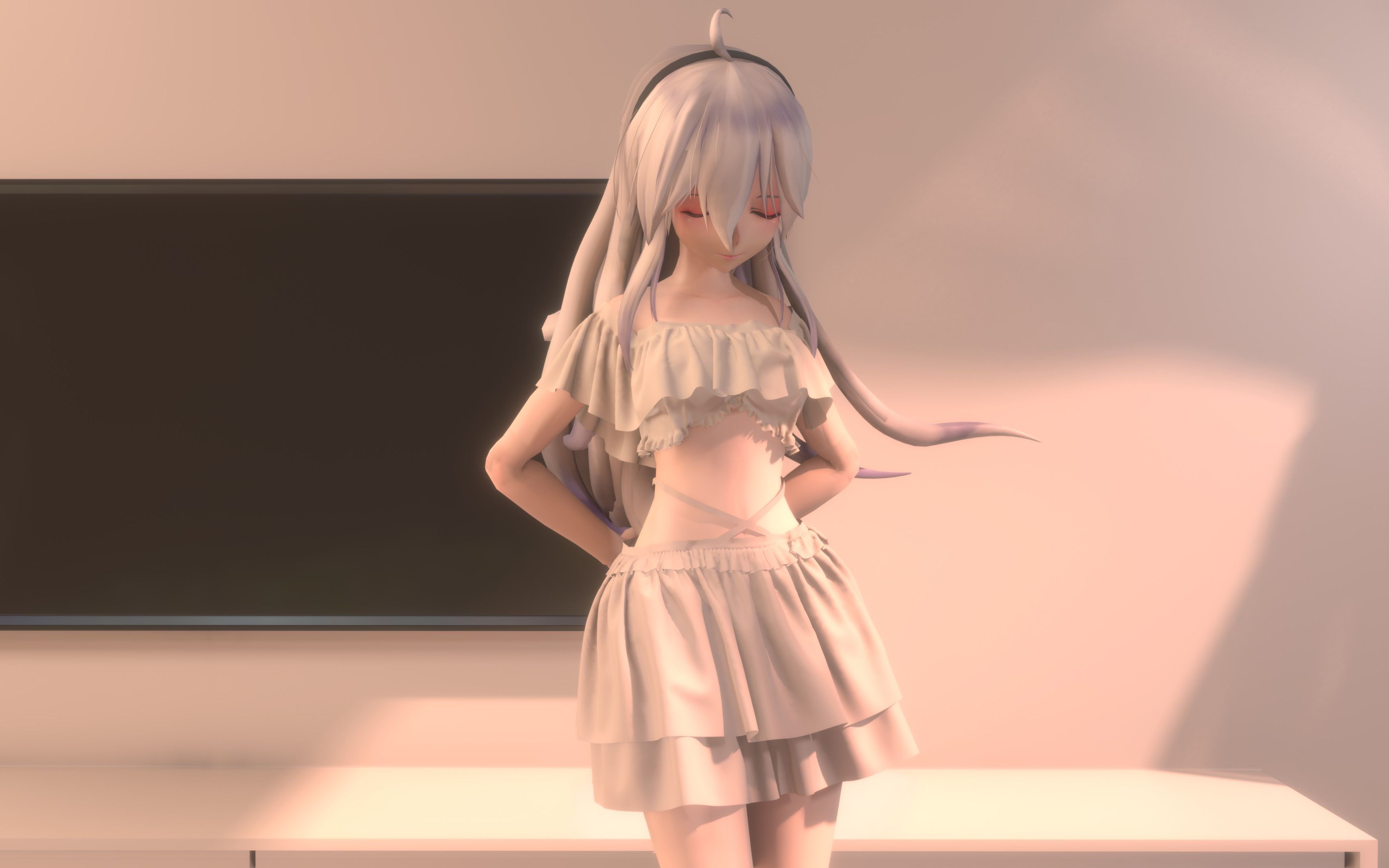 【mmd/4k/布料解算】弱音:我們快出發_嗶哩嗶哩_bilibili