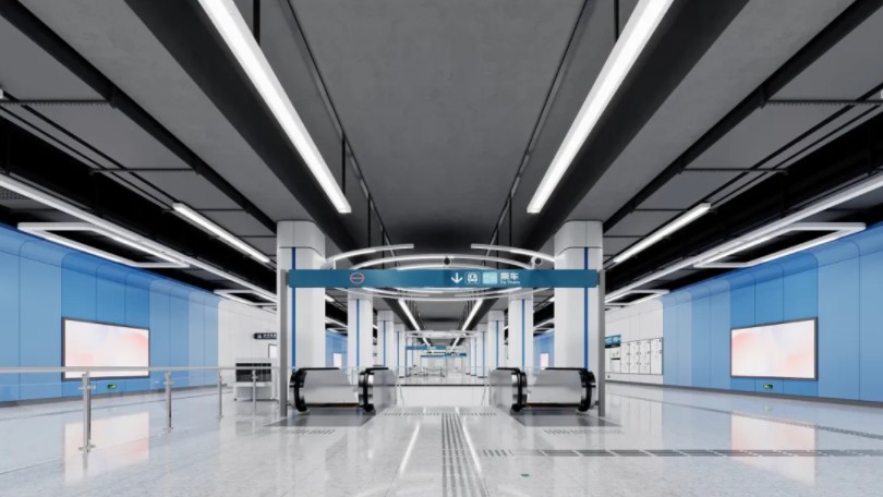 武汉地铁12号线装修示意图 现代简约风