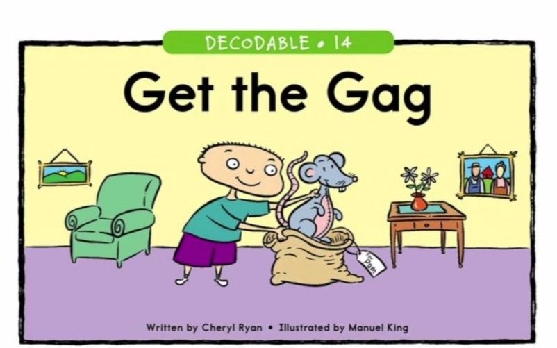 [图]Decodable Books｜#15 get the gag【辅音Gg】