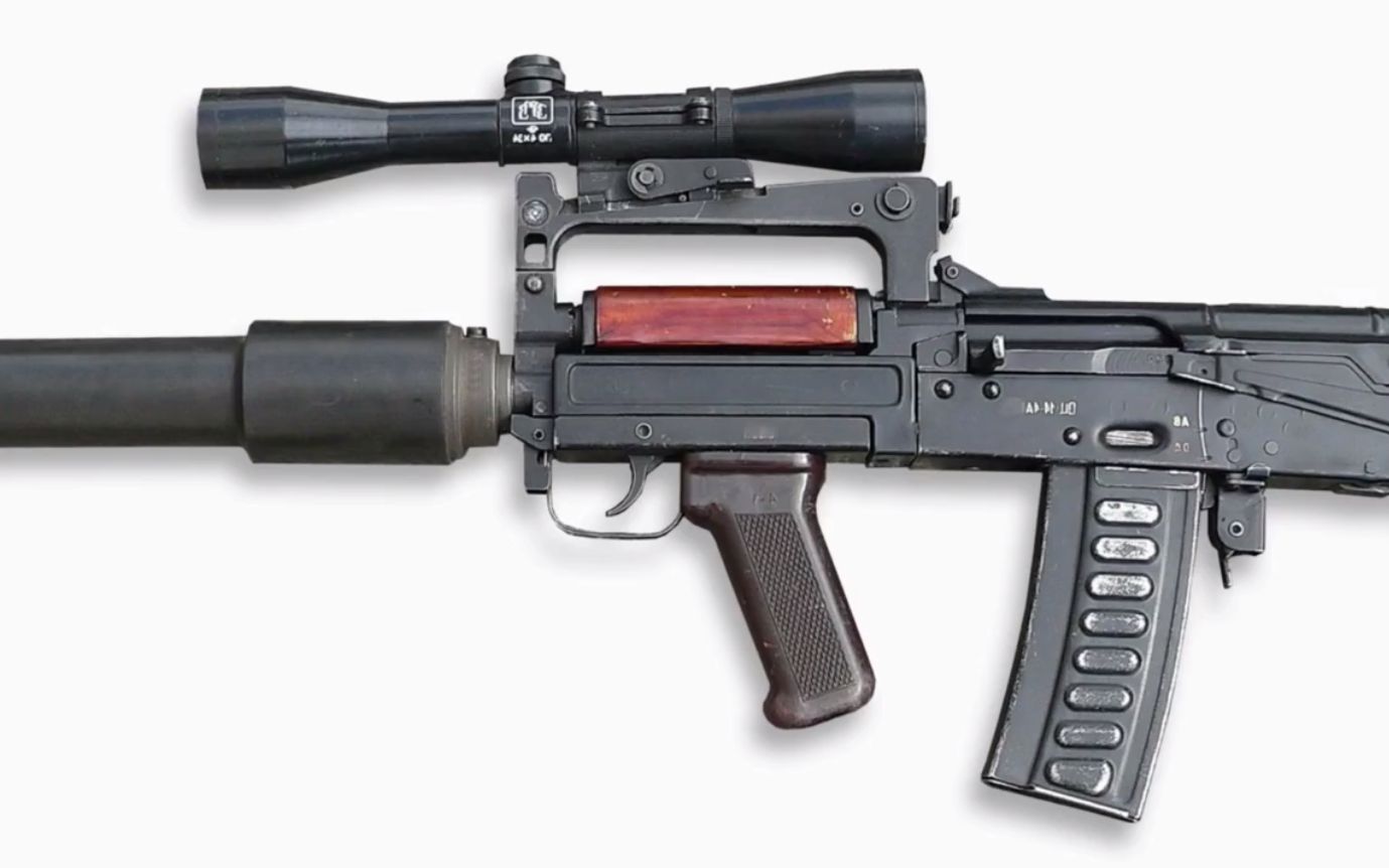 透露着aks-74u短突的影子,俄罗斯ots-14突击步枪,外号"闪电"