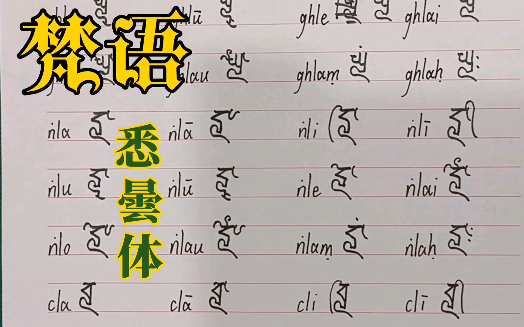 常见梵文字图片