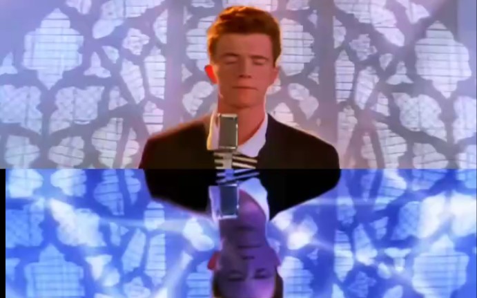 [图]Never gonna give you up但是在水上