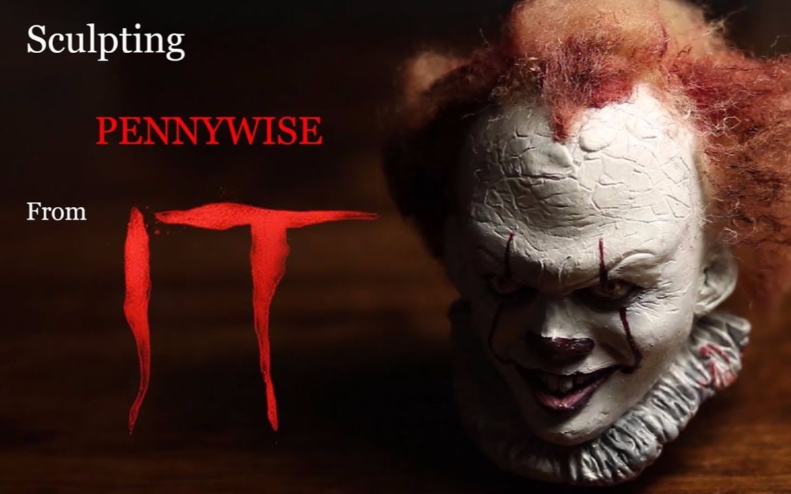 【Clay Art】制作 Pennywise 头雕 from 《小丑回魂》哔哩哔哩bilibili