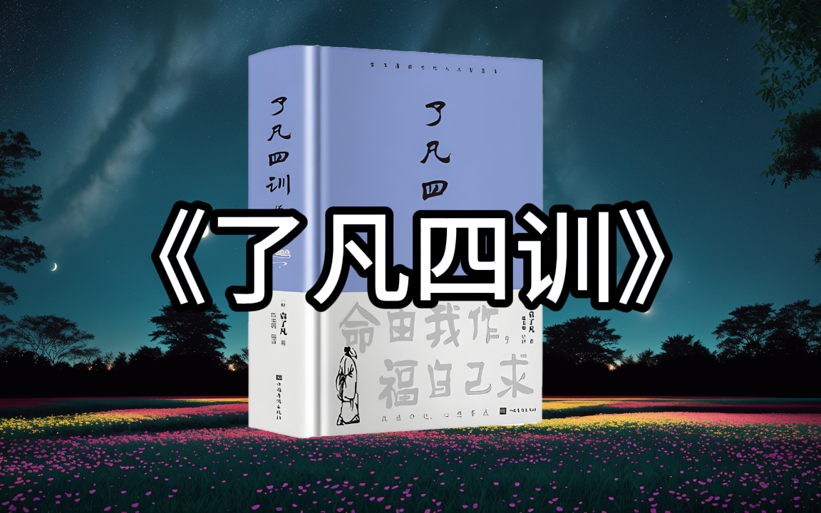 [图]【有声书】《了凡四训》如何修改自己的命运，被誉为东方第一励志奇书