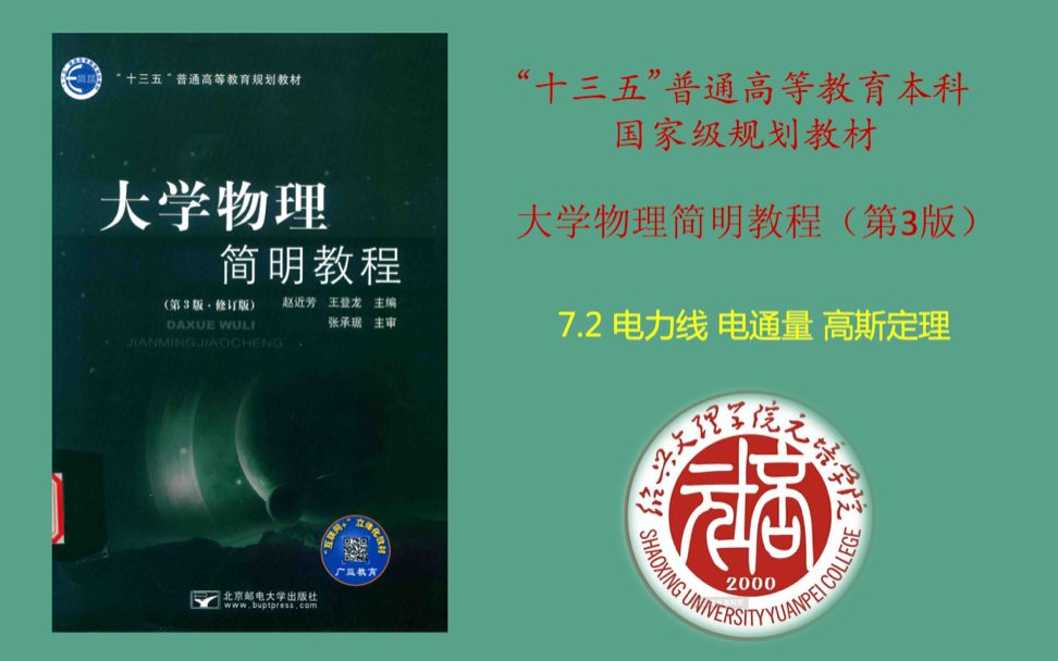 [图]大学物理简明教程——电力线 电通量 高斯定理