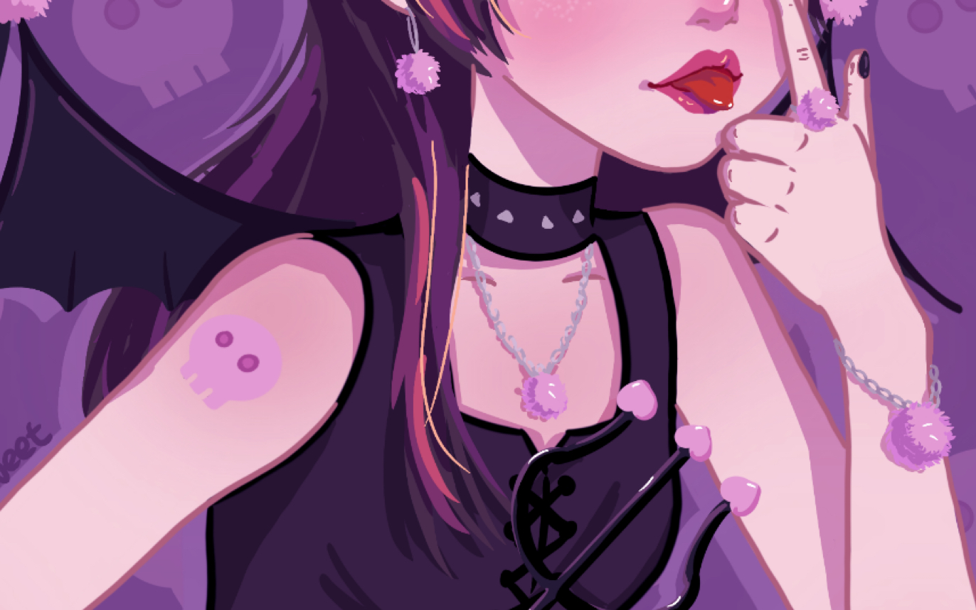 【procreate】当kuromi启动拟人形态