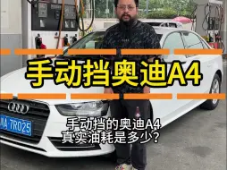 Download Video: 手动挡的奥迪A4真实油耗是多少？