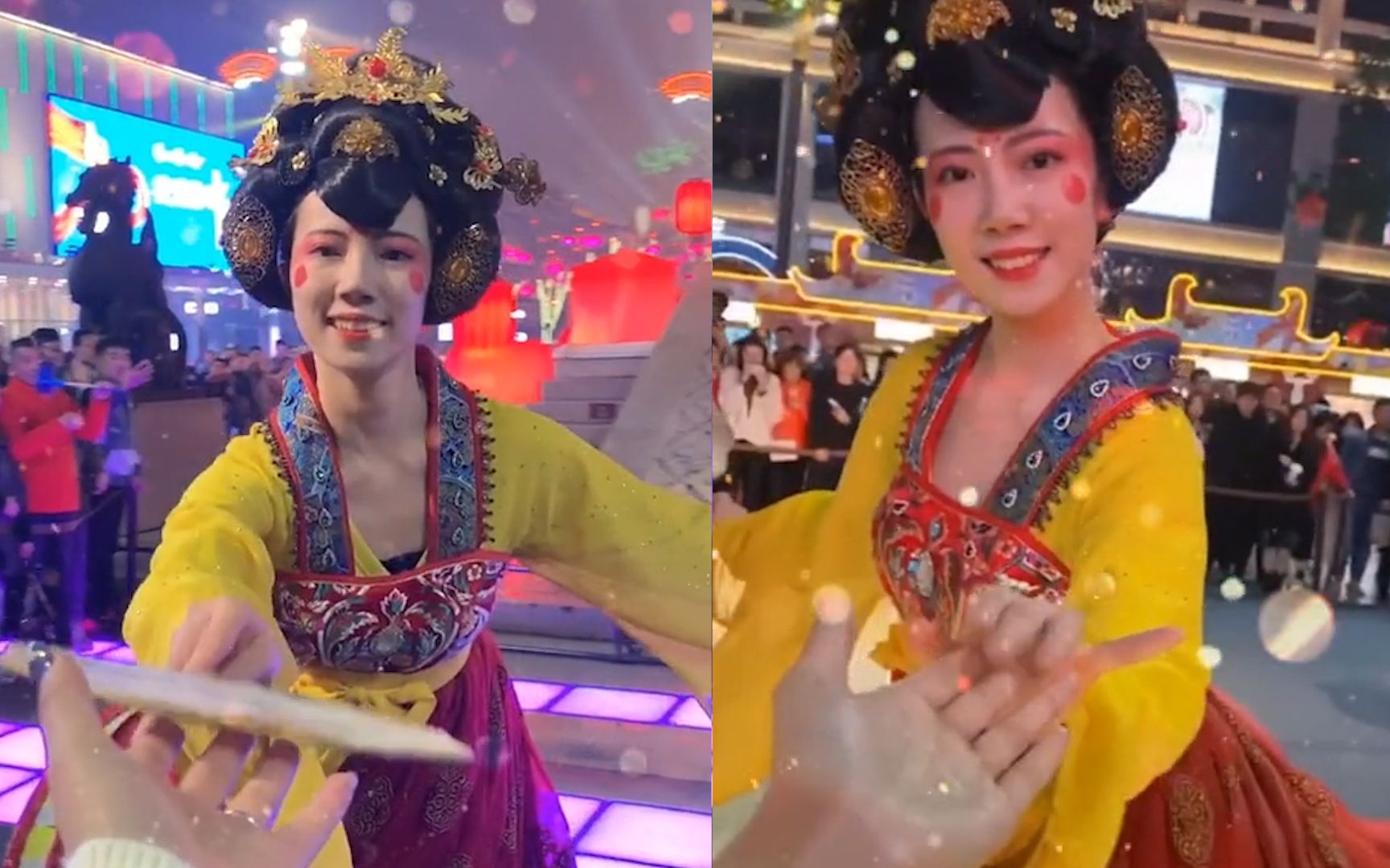 大唐不夜城不倒翁小姐姐刷屏网络!配上这首bgm,仿佛一下子回到了唐朝