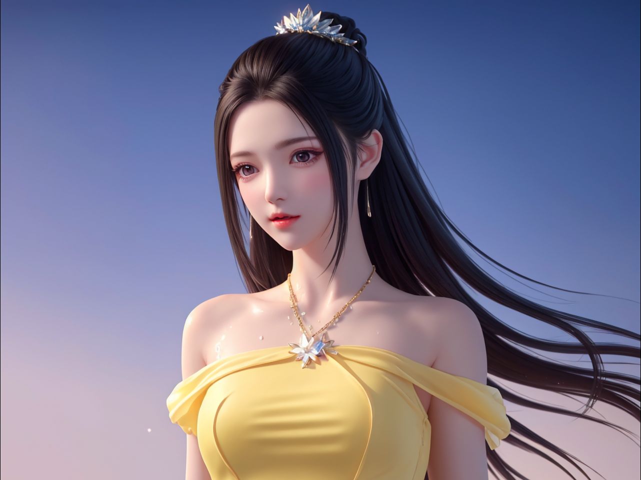 国漫女神4k高清壁纸:白裙还是黄裙,你更喜欢薰儿的哪一套皮肤?