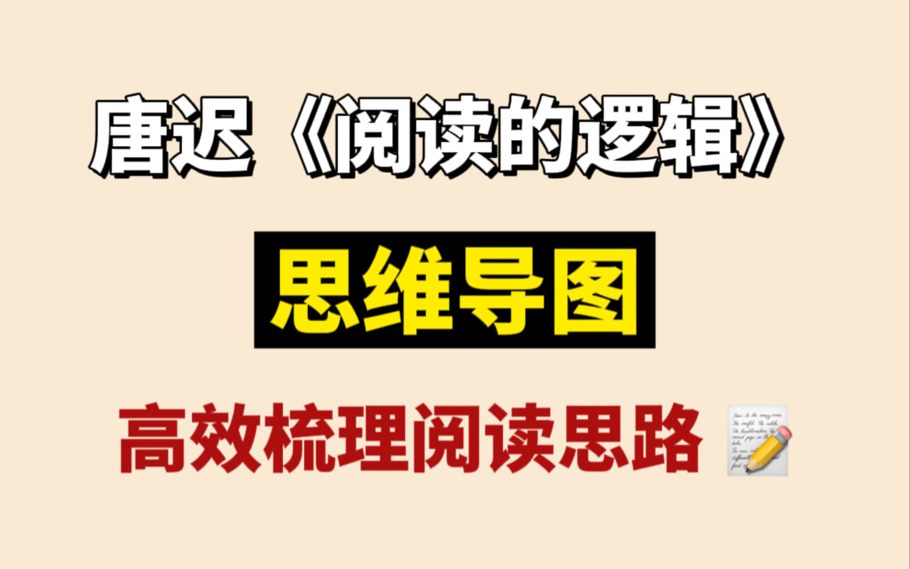 【23考研英语】唐迟《阅读的逻辑》思维导图,完整版高清PDF可打印哔哩哔哩bilibili