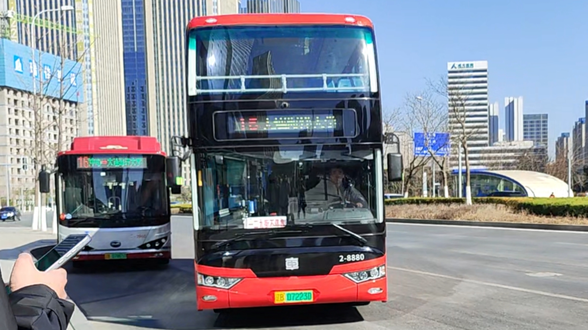 双层巴士归来!大连公交16路:会议中心→大连海洋大学,原速前方展望