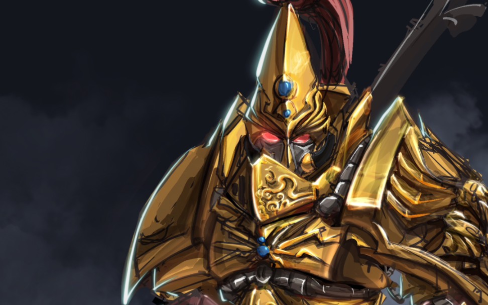 【procreate/战锤40k】泰拉的精金盾墙 禁军板绘