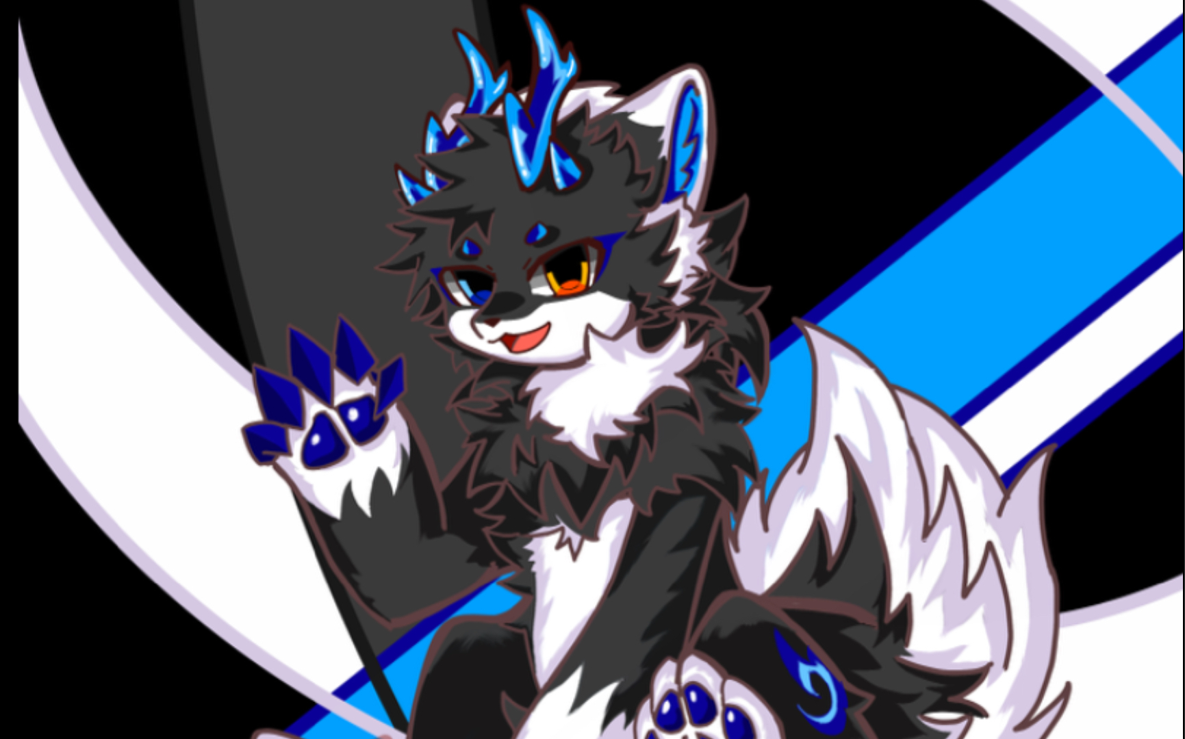 【板绘】【furry】黑灰的狼龙!@hblwolf雷羽