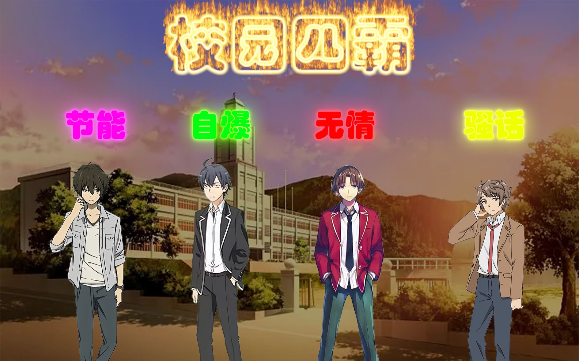 【校园四霸/校园四大罪】节能 自爆 无情 骚话