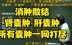 Descargar video: 消肿散结，肾囊肿、肝囊肿，所有囊肿一网打尽，几千例患者治愈