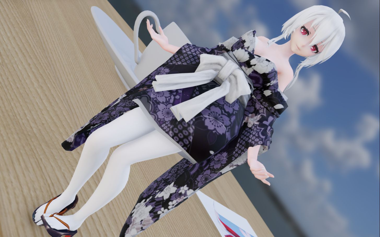 【mmd】丝白和服弱音-stay tonight【p2竖屏/弱音mmd】小宝贝,让我来