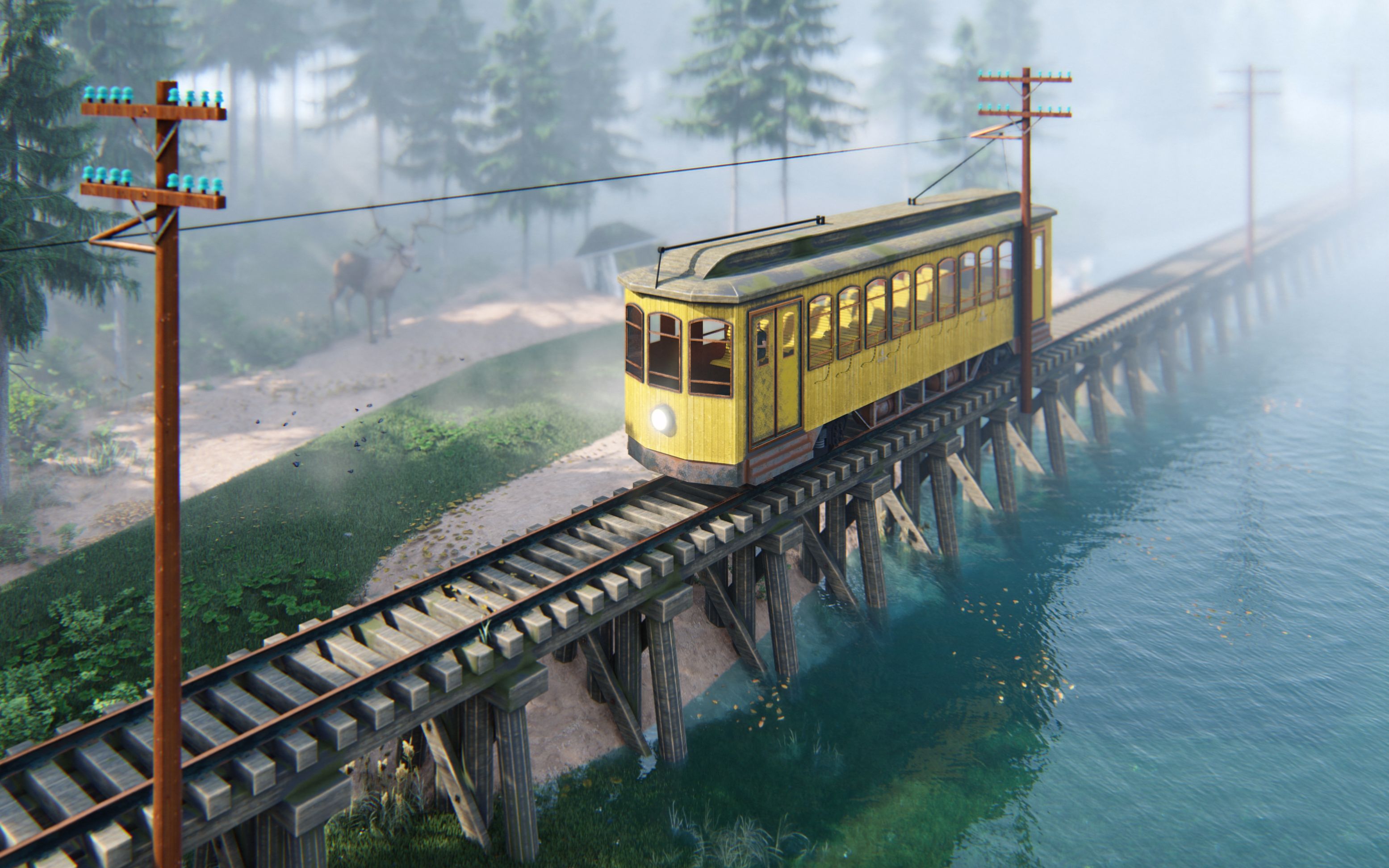 lumion自制海上电车场景模拟