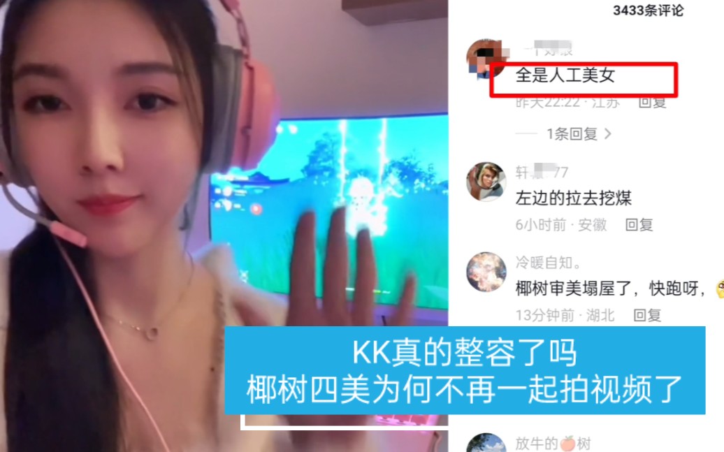 网红KK:她到底整容了没?椰树四美为何不再一起拍视频了?哔哩哔哩bilibili