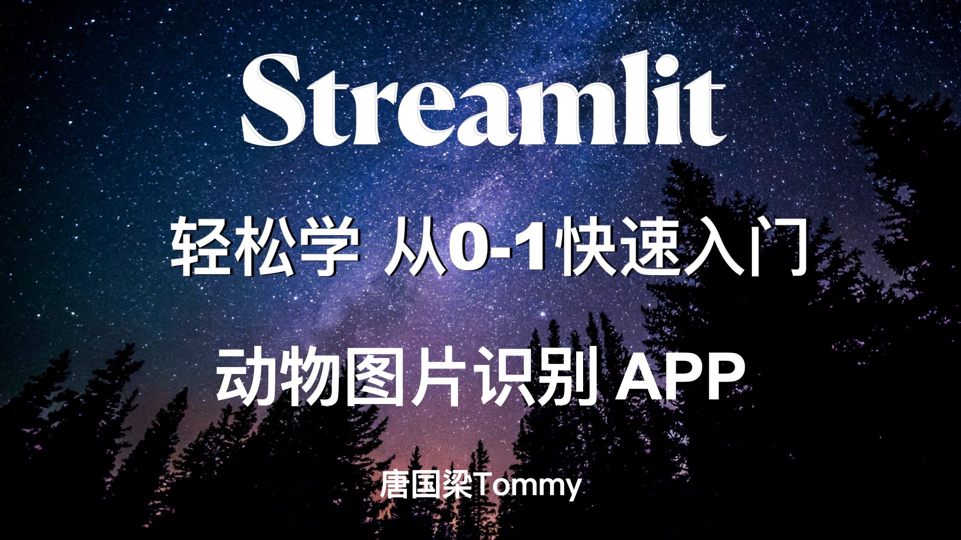 轻松学ⷮŠStreamlit07动物图片识别 APP哔哩哔哩bilibili