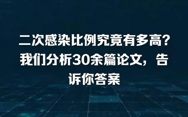 二次感染比例究竟有多高?我们分析30余篇论文,告诉你答案哔哩哔哩bilibili