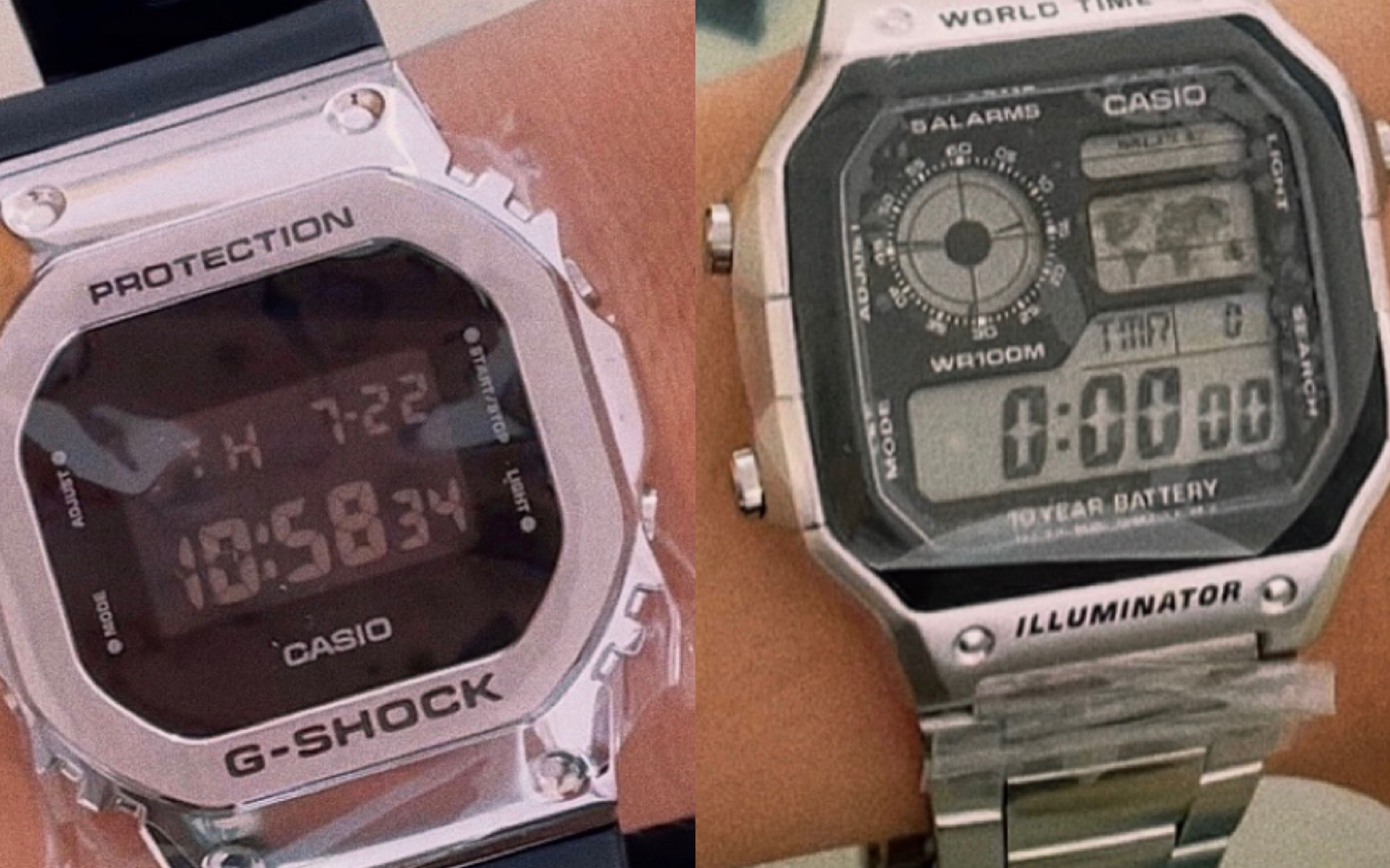 卡西欧金属小方块GSHOCK系列(GM56001,GMS56001),卡西欧CASIO手表(AE1200WHD1A)共三款开箱上手评测哔哩哔哩bilibili