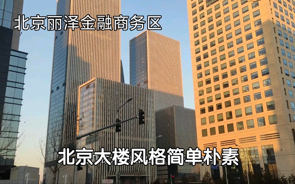 北京第二金融街丽泽金融商务区,摩天高楼林立建筑风格朴素简单,有上海陆家嘴的感觉!哔哩哔哩bilibili