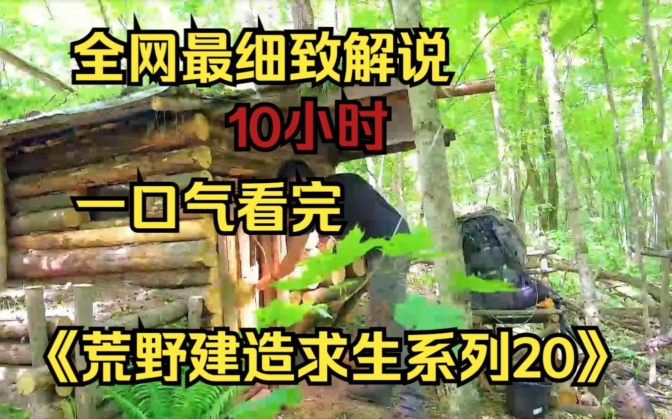 [图]【10小时】一口气看完《荒野建造求生系列20》9999部，看大神如何荒野变豪宅!助眠神视频，很少有人能坚持看完！