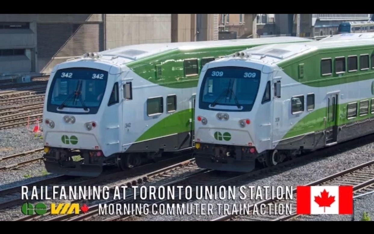 【北美铁路】加拿大市域通勤火车 多伦多车站早高峰时段