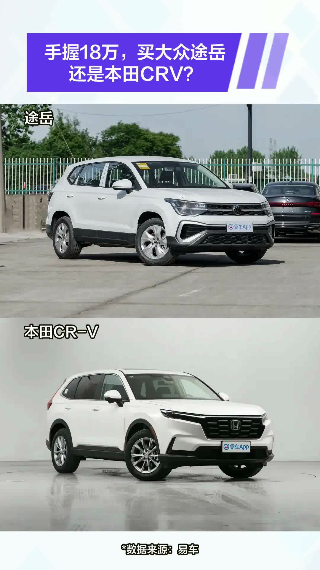 手握18万,买大众途岳还是本田crv?