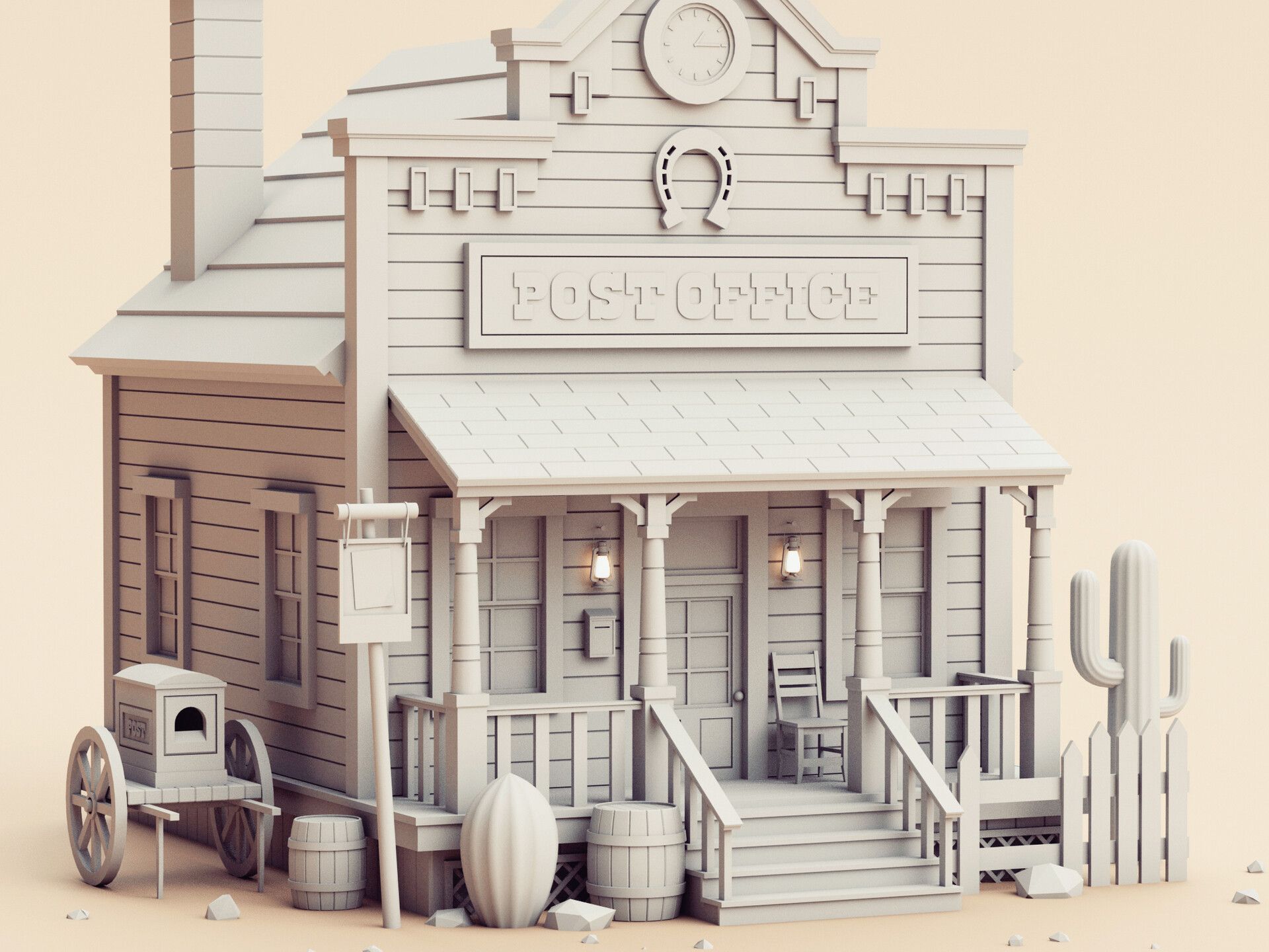 【3dmax场景建模】新手练习场景房子模型搭建,3dmax零