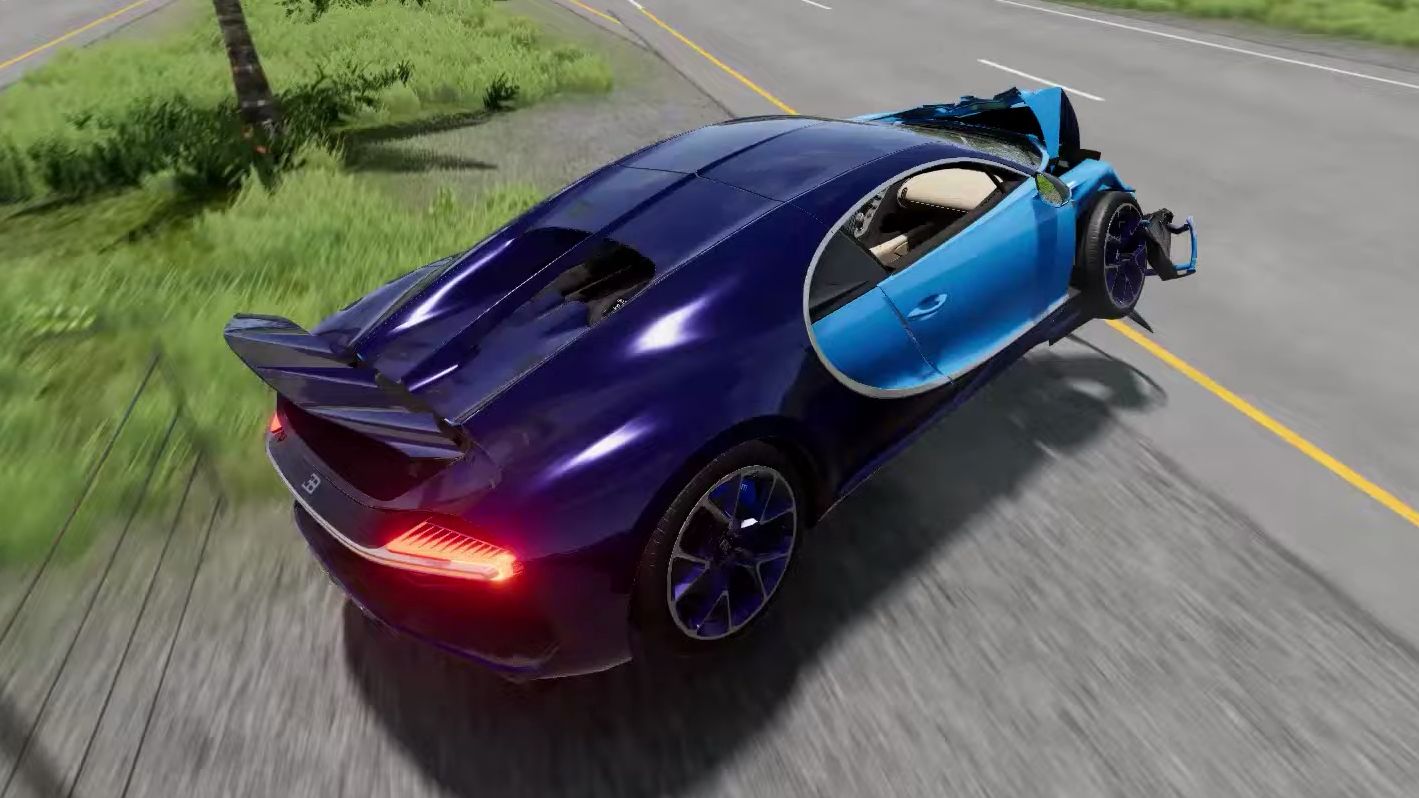 beamng模拟汽车跑车超速飙车车祸碰撞