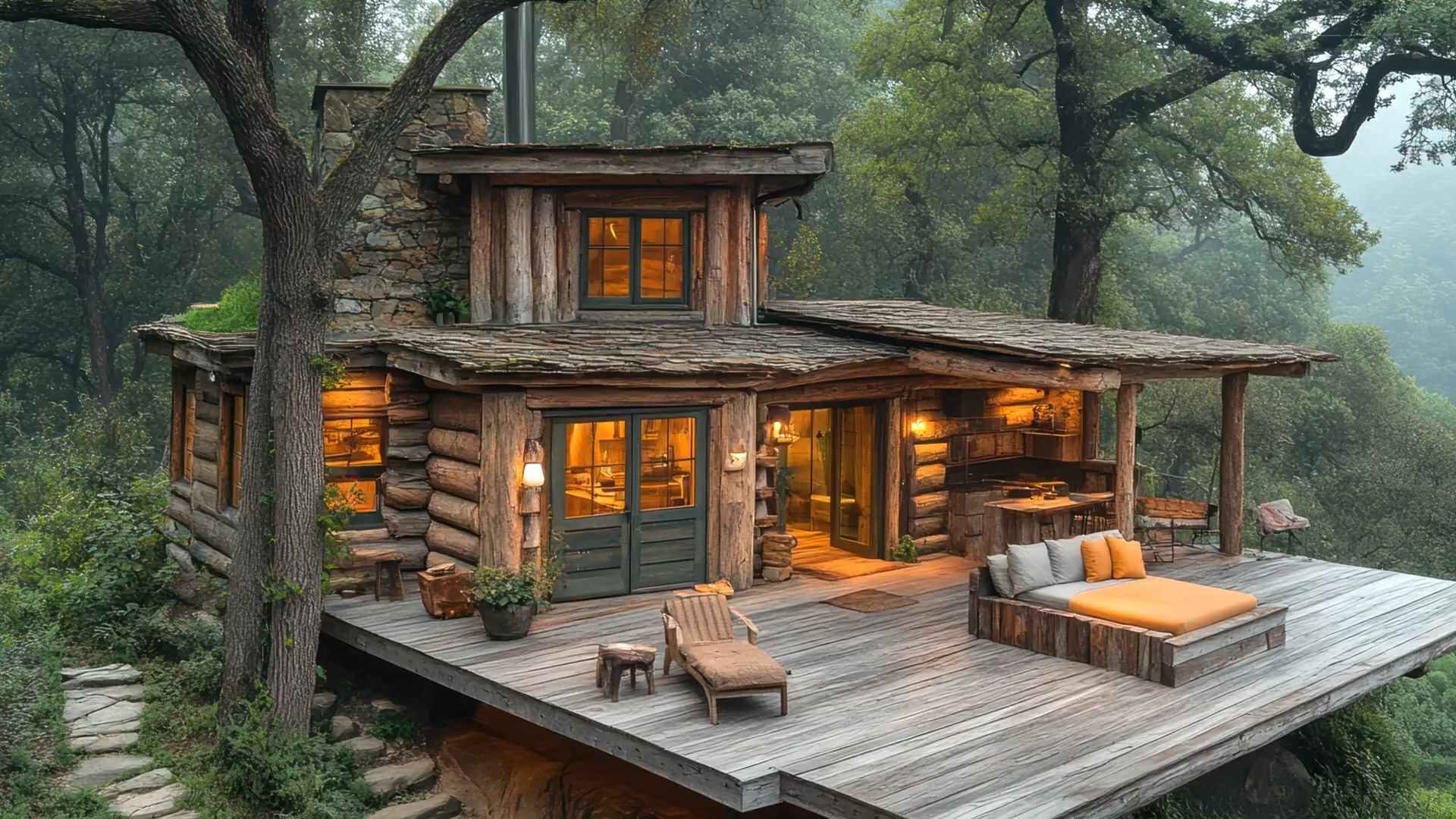 是什么让这座原木小屋成为森林中最棒的存在?