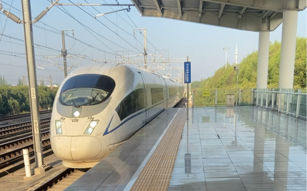 g7213次列车 苏州—上海 阳澄湖站进站