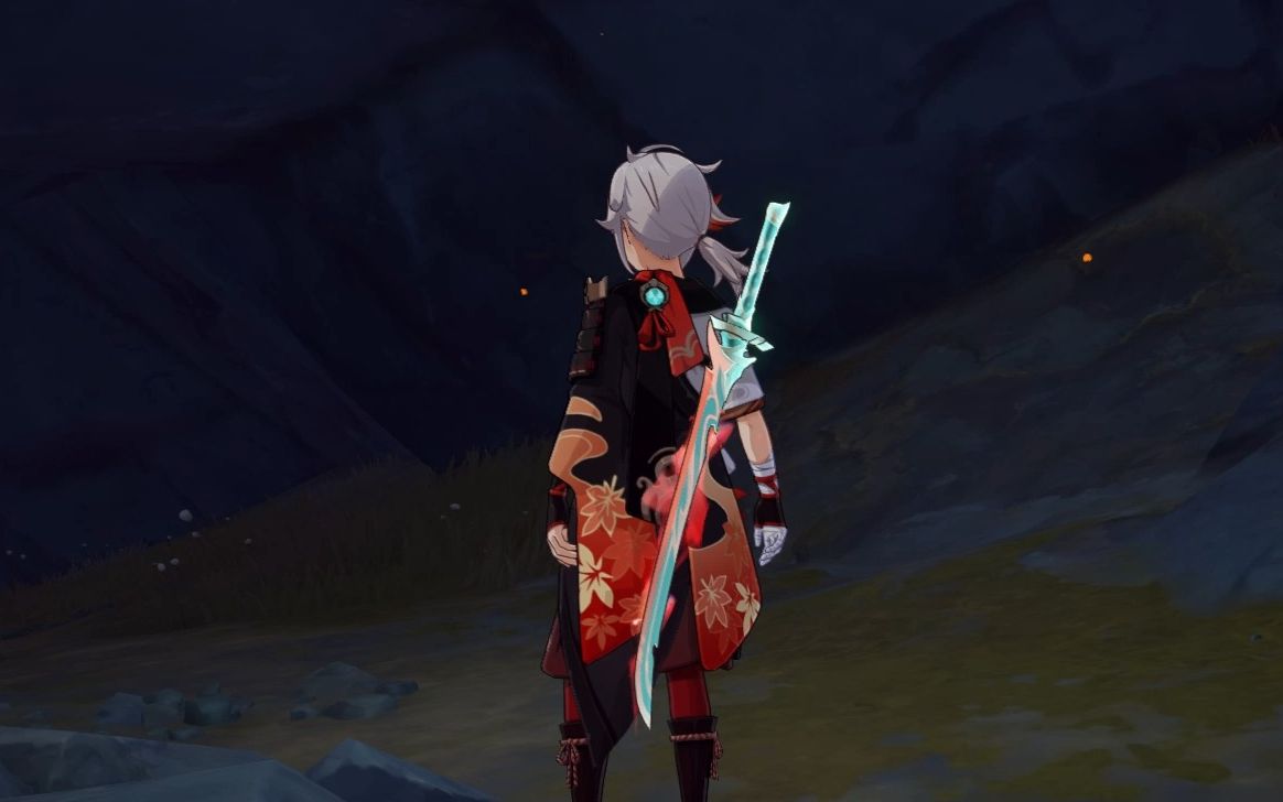 【原神】嘿嘿嘿万叶的发光妖刀好好看