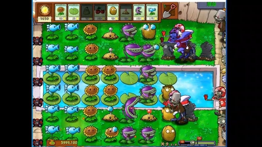 植物大战僵尸95版较难关卡3-2击破!