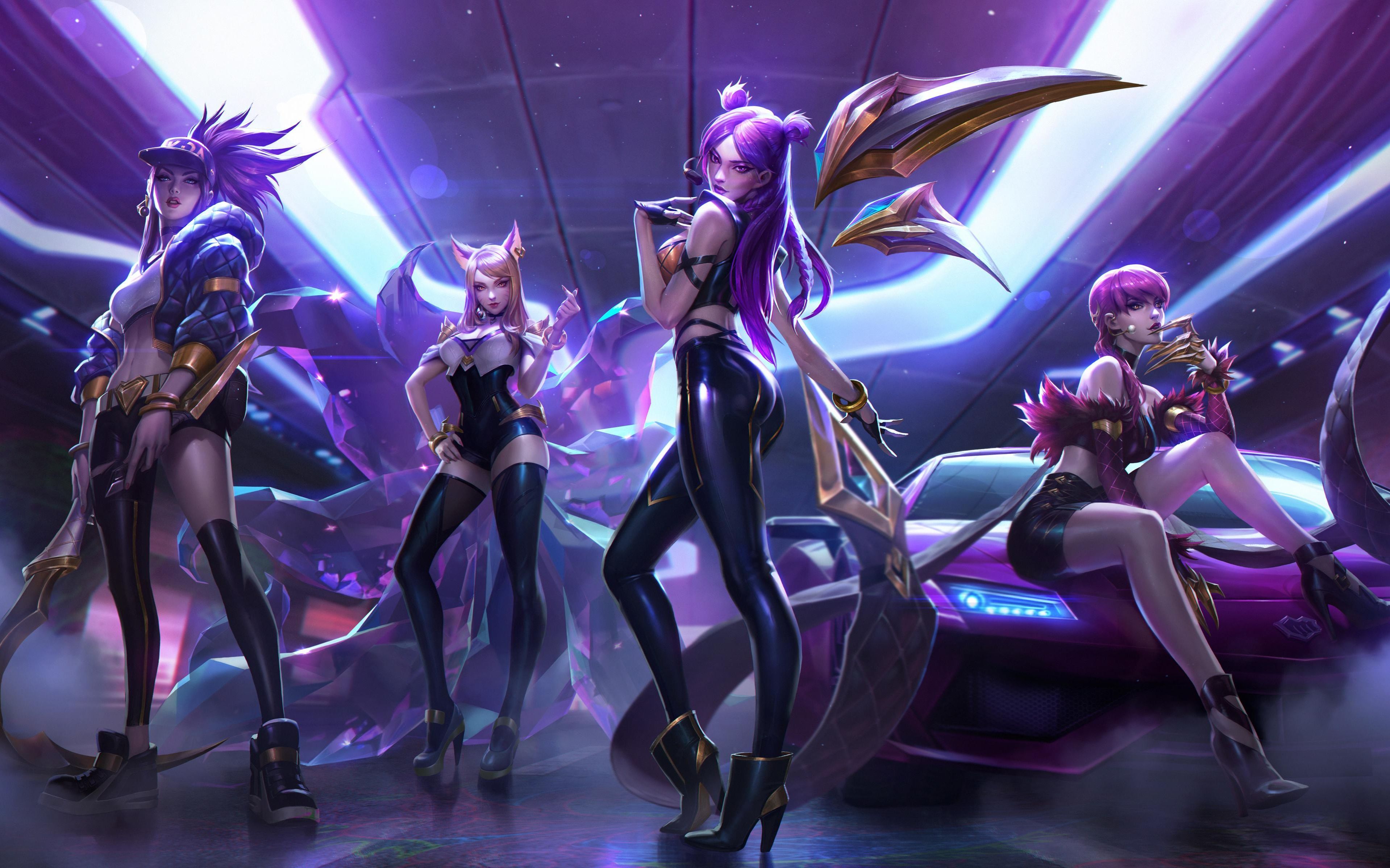 k/da英雄联盟 女团 性感卡沙 狐狸 阿卡丽 全程拉满