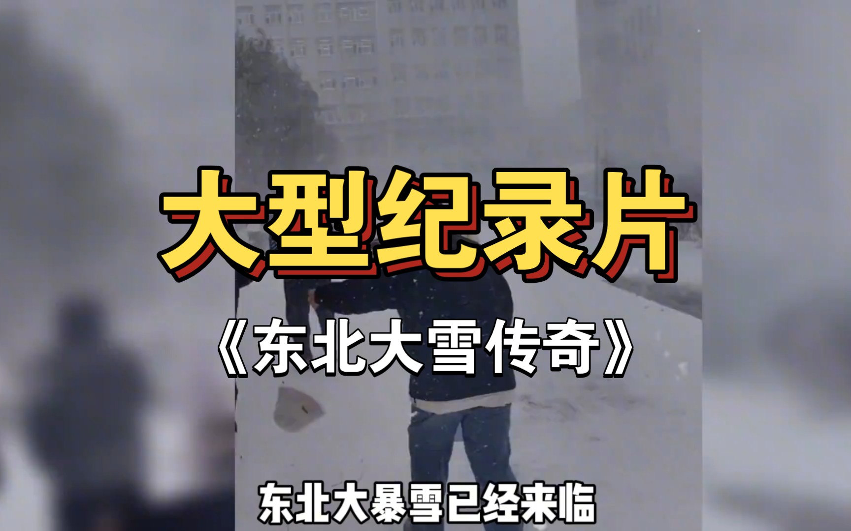 [图]大型纪录片之《东北下雪传奇》，你在南方露着腰，我在北方穿着貂，一步一小跤，两步一大跤！