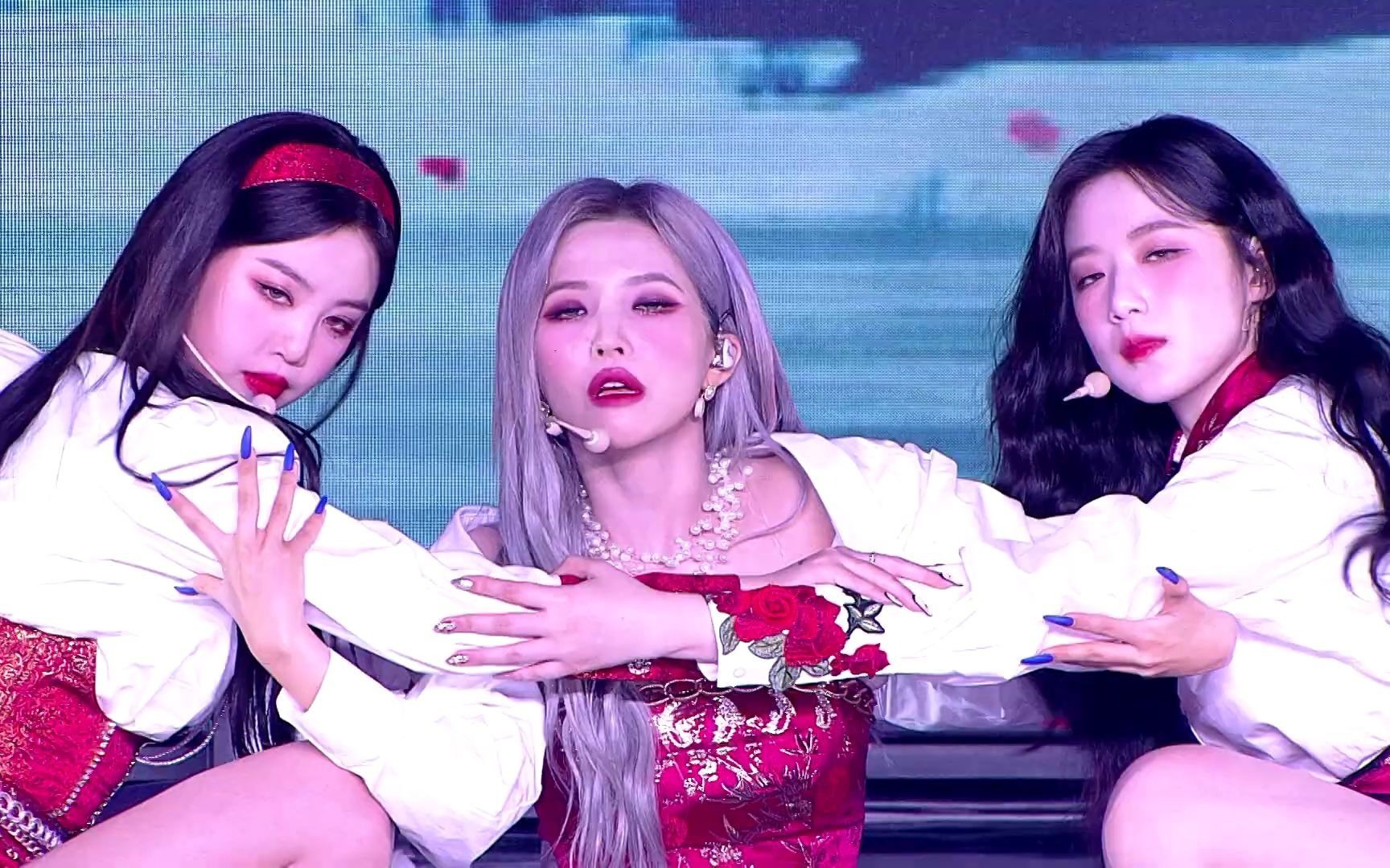 【(g)i-dle】"火花"打歌舞台 online media showcase版本_哔哩哔哩