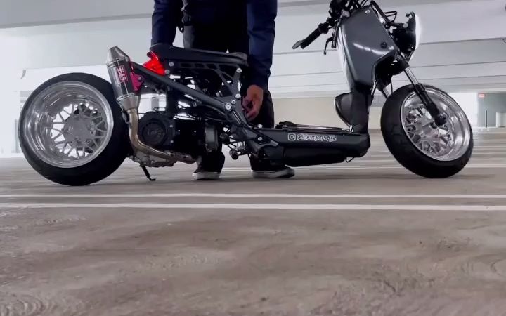 【摩托车爆改】摩托车#机车#低趴姿态#本田祖玛#气动避震