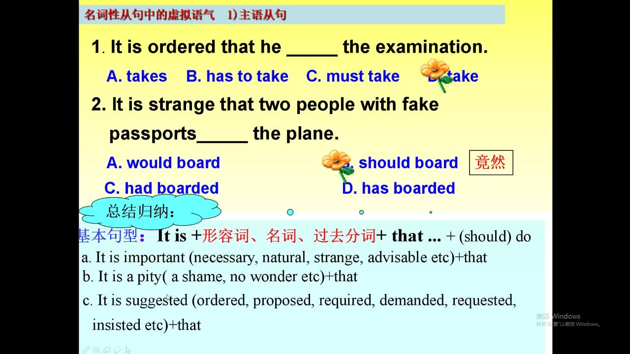 [图]高中名师课：高中英语名词性从句中的虚拟语句