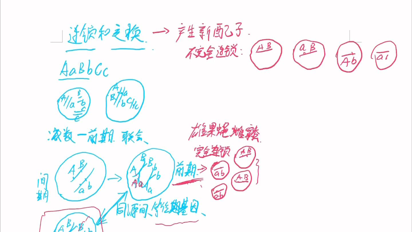 生物 连锁与交换定律哔哩哔哩bilibili