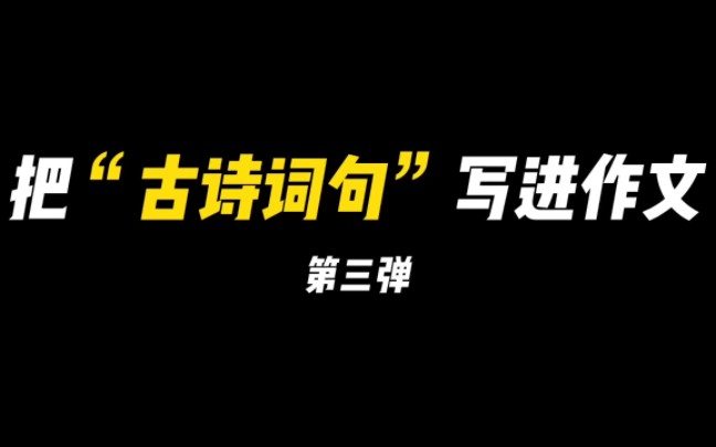 【作文素材】人民日报堪称封神的金句诗词!用到作文开头结尾都合适!哔哩哔哩bilibili