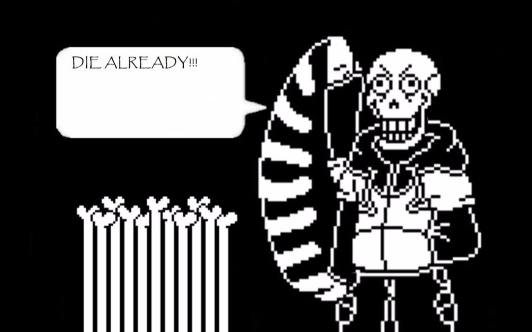 白萝卜审判战 全流程翻译 team switched underswap papyrus_哔哩哔哩